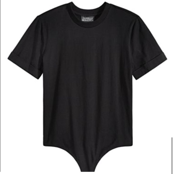 Danielle Bernstein TShirt Bodysuit in Black Size XL Minimalist - Picture 1 of 12